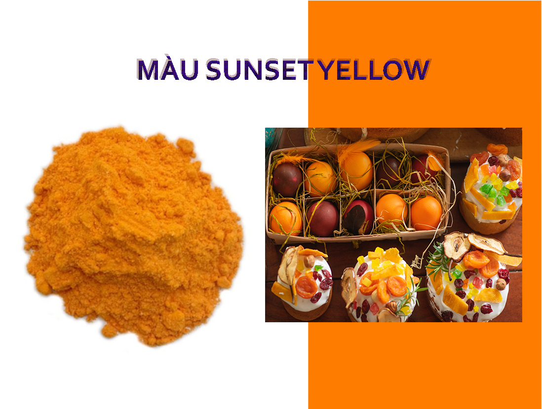 MÀU SUNSET YELLOW - PHỤ GIA TẠO MÀU THỰC PHẨM